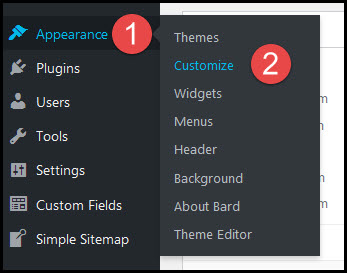 appearance customize option