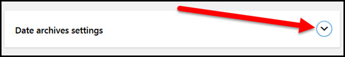 date archives settings box