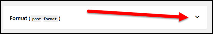 format taxonomy settings