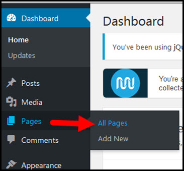 list of all pages in wordpress